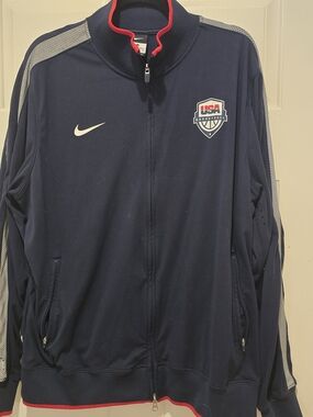 Nike USA Basketball Track Jacket Team USA Full Zip Navy Blue Men's XL
